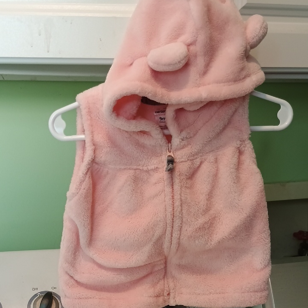 Carter's Pink Fleece Hooded Vest